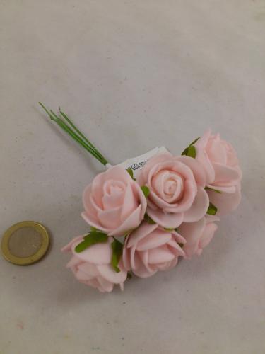 Foam medi roos 3 cm roze (7 st.)